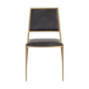 Sunpan Odilia Stackable Dining Chair Bravo Cream / Bravo Portabella - Set of Two