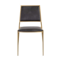 Sunpan Odilia Stackable Dining Chair Bravo Cream / Bravo Portabella - Set of Two