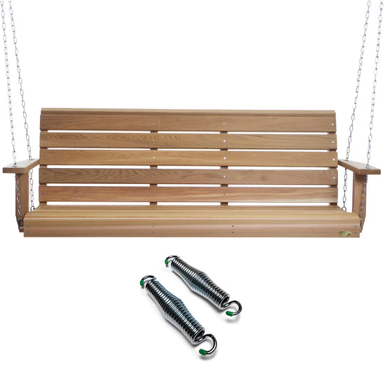 All Things Cedar 5-ft Porch Swing with Comfort Swing Springs