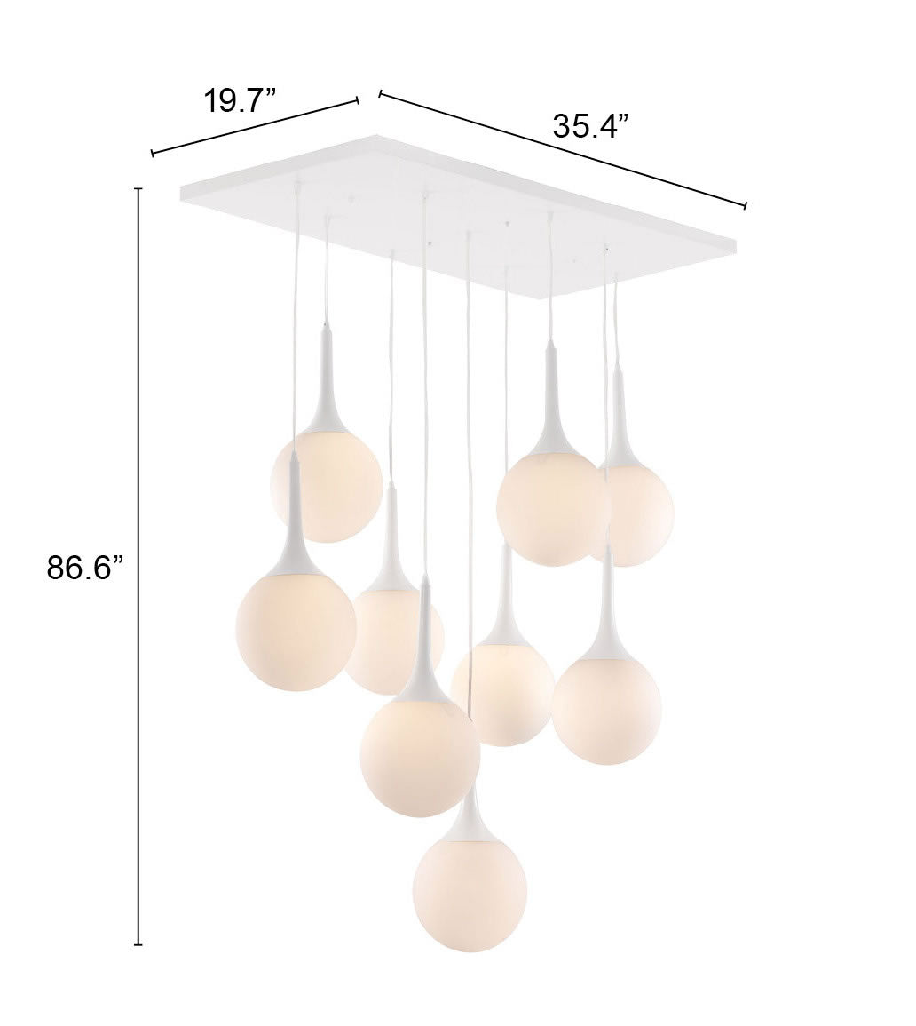 Zuo Modern Epsilon Ceiling Lamp White