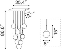 Zuo Modern Epsilon Ceiling Lamp White