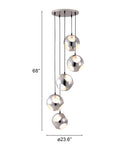 Zuo Modern Meteor Shower Ceiling Lamp Chrome