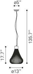 Zuo Modern Interstellar Ceiling Lamp Black
