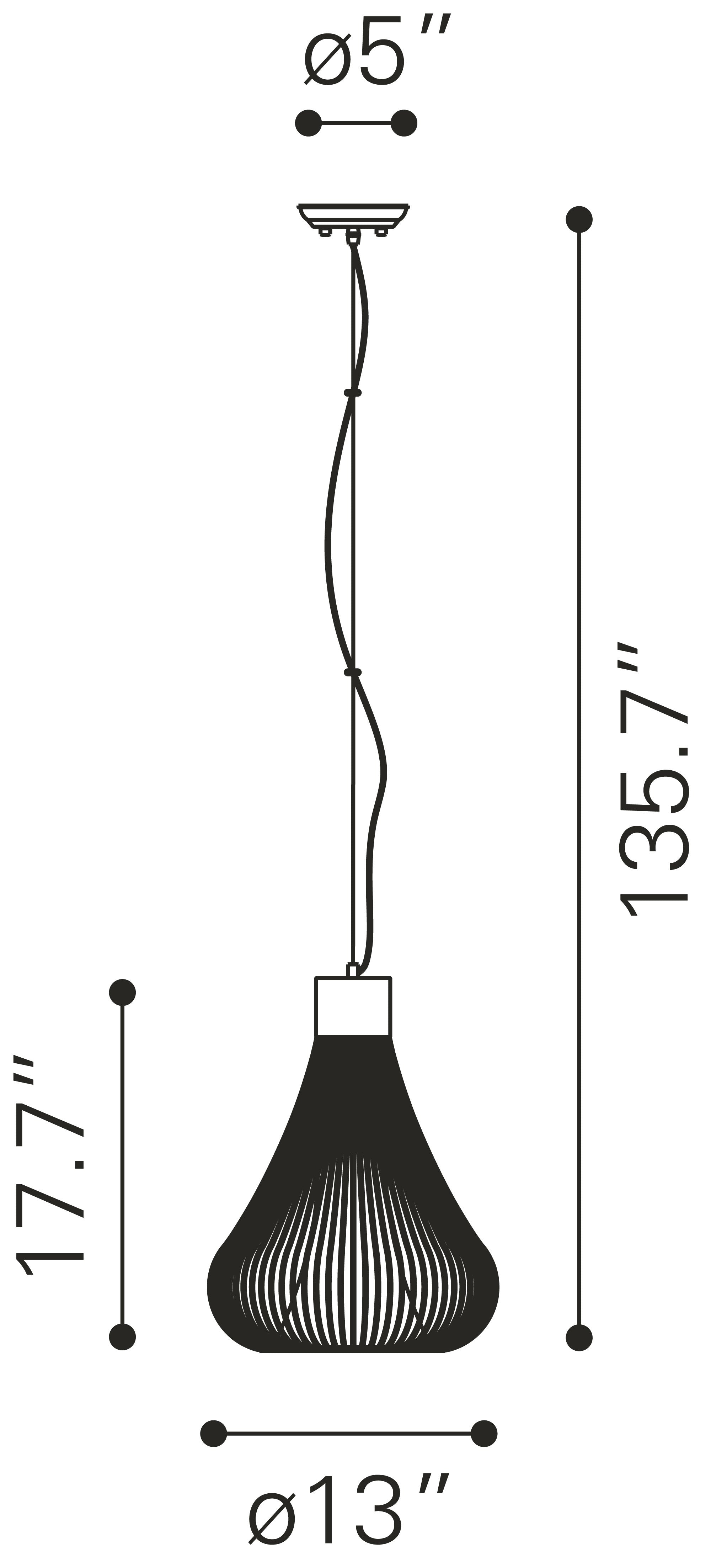 Zuo Modern Interstellar Ceiling Lamp Black