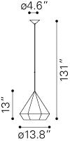 Zuo Modern Forecast Ceiling Lamp