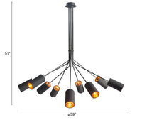 Zuo Modern Ambition Ceiling Lamp Black