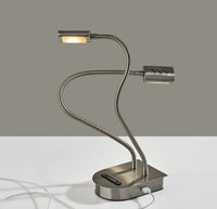 Adesso Eternity LED 2 Arm Desk Lamp With Smart Switch
