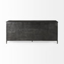 Mercana Poppy I 79x16 Black Metal With Glass Door Sideboard