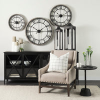 Mercana Poppy I 79x16 Black Metal With Glass Door Sideboard