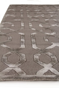 Exquisite Rugs Metro Velvet Handmade Hand-Knotted New Zealand Wool and Viscose  Area Rug