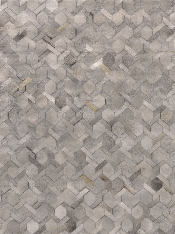 Exquisite Rugs Natural Hide Cowhide Silver Area Rug