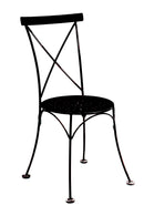 Furniture Designhouse Ice Cream Parlor Stackable Chair with Powder Coated Steel Frame and Perforated Seat - Set of Two