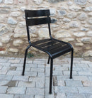 Furniture Designhouse Senat Bistro Chairs - Stackable - Powder Coated Tubular Steel Frame - Set of Two