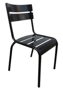 Furniture Designhouse Senat Bistro Chairs - Stackable - Powder Coated Tubular Steel Frame - Set of Two