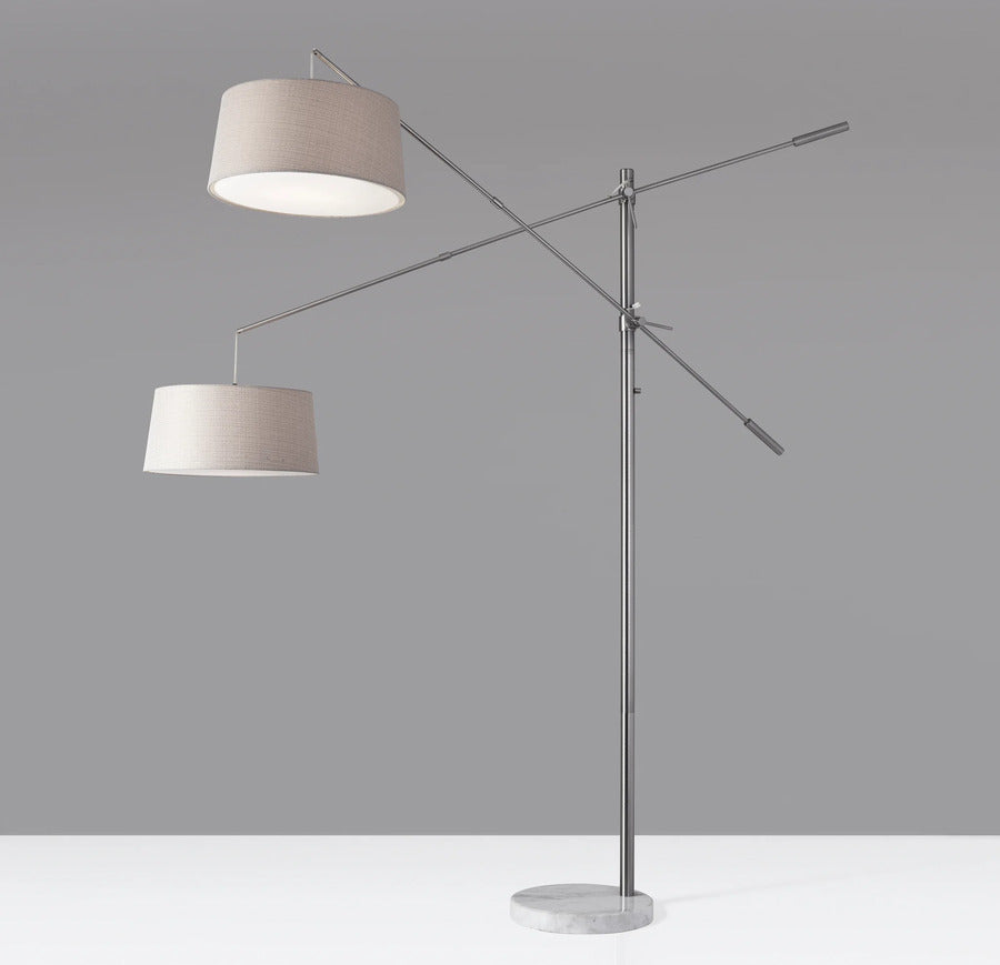 Adesso Manhattan Two-Arm Arc Lamp