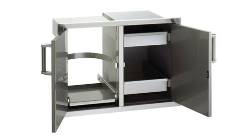 Fire Magic Double Access Door with Double Drawers and Tank Tray