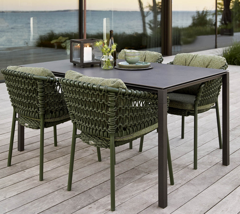 Cane-Line Pure Dining Table Base - 59.1"x35.5" - Sonnet Commercial