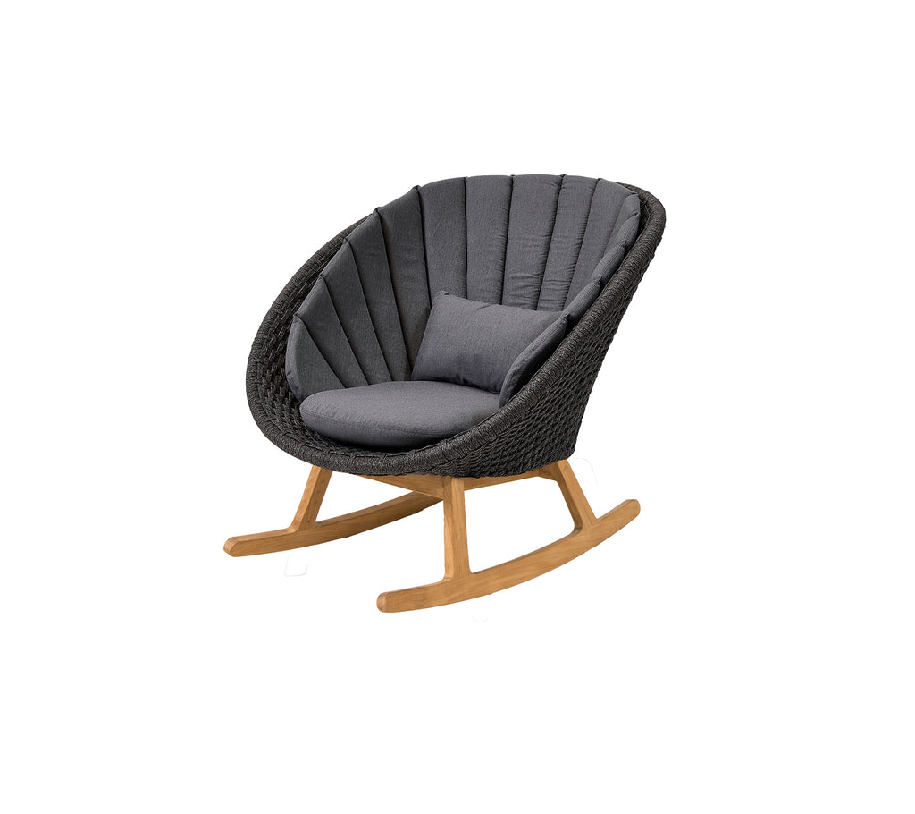 Cane-Line Peacock Rocking Chair with Teak Legs