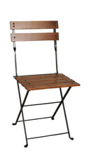 Furniture Designhouse Madeline Folding Chair - Stackable -European Chestnut Wood Clear Coated Slats - Set of Two