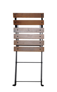 Furniture Designhouse Five Piece Dining Set with  28" Square Steel Top Table and Four Madeline Folding Chairs