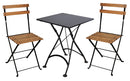 Furniture Designhouse Five Piece Dining Set with 28" Square Powder Coated Steel Top with Two Veronique Side Chairs
