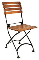Furniture Designhouse Five Piece Dining Set with  28" Square Steel Top Table and Four Veronique Folding Chairs