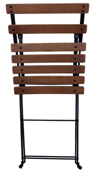 Furniture Designhouse Dijon Folding  Chair - Stackable -European Chestnut Wood Clear Coated Slats - Set of Two