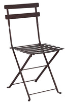 Furniture Designhouse Three Piece Bistro Dining Set with 24" Round Powder Coated Steel Top and Two Paris Side Chairs