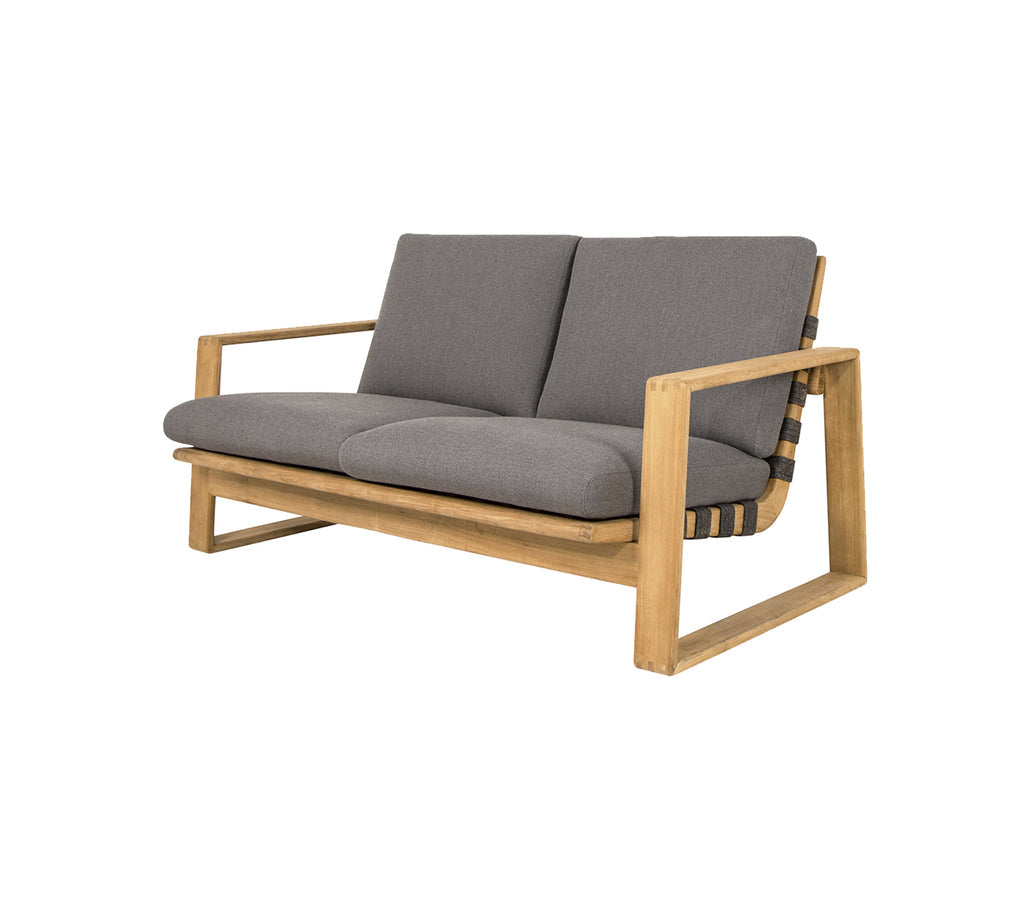 Cane-Line Endless Soft 2-Seater Sofa Incl. Grey Cane-Line Airtouch Cushion Set