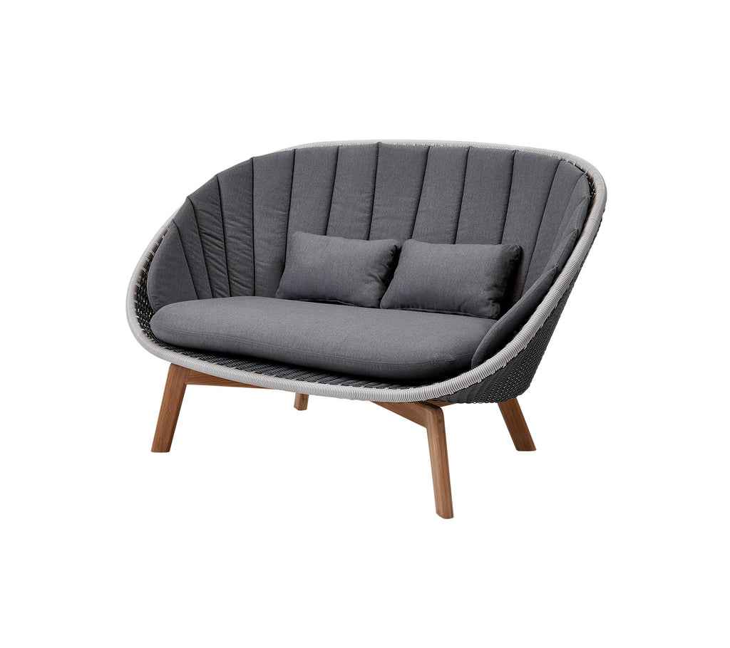 Cane-Line Peacock 2-Seater Sofa with Teak Legs - Cane-Line Weave