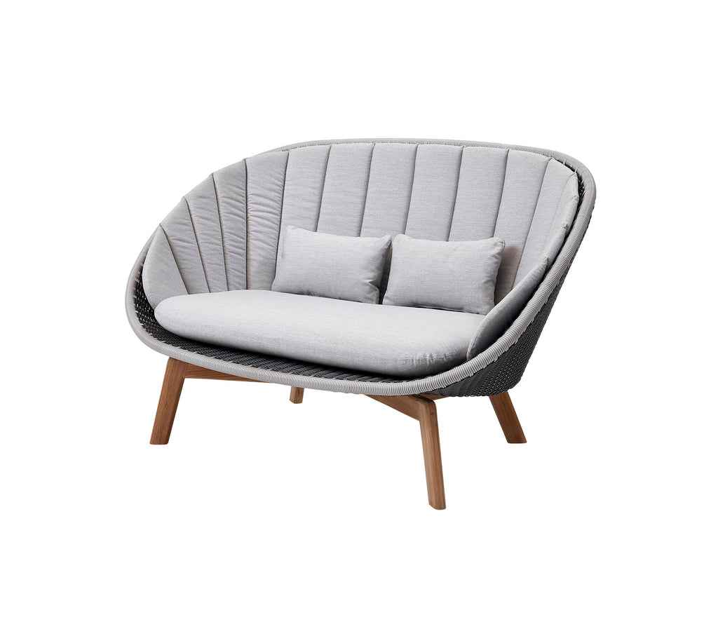 Cane-Line Peacock 2-Seater Sofa with Teak Legs - Cane-Line Weave