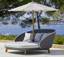 Cane-Line Peacock Daybed with Teak Tegs