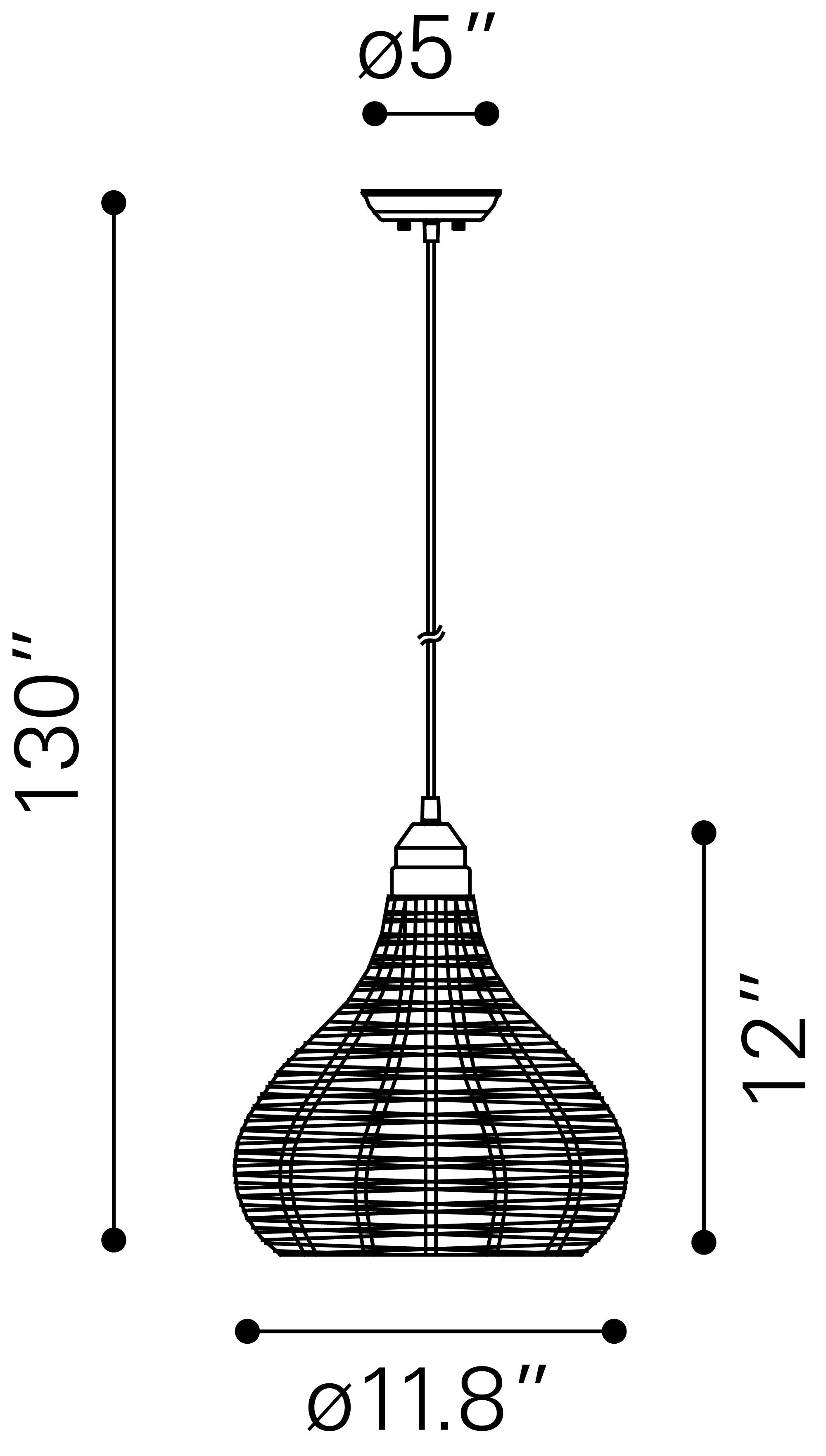 Zuo Modern Nezz Ceiling Lamp Natural