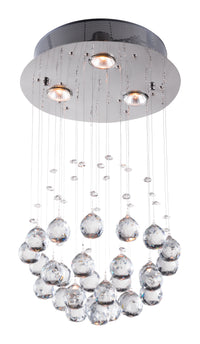 Zuo Modern Pollow Ceiling Lamp Chrome