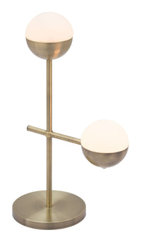 Zuo Modern Waterloo Table Lamp White And Bronze