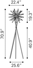Zuo Modern Savoy Floor Lamp Chrome