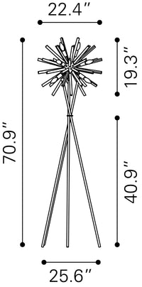 Zuo Modern Savoy Floor Lamp Chrome