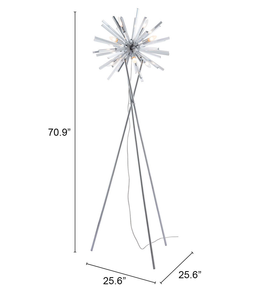 Zuo Modern Savoy Floor Lamp Chrome