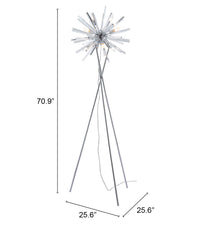 Zuo Modern Savoy Floor Lamp Chrome