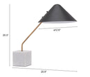 Zuo Modern Pike Table Lamp Black And White