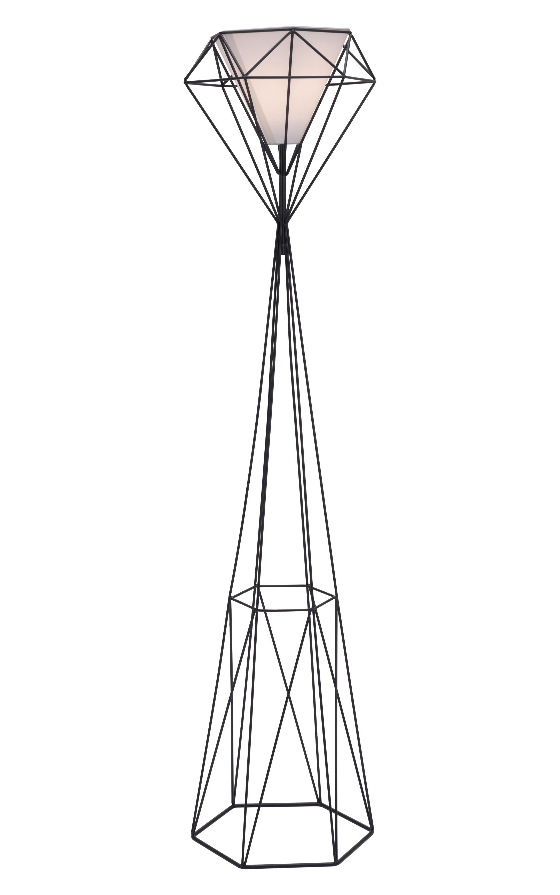 Zuo Modern Delancey Floor Lamp Black