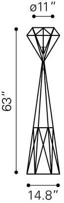 Zuo Modern Delancey Floor Lamp Black