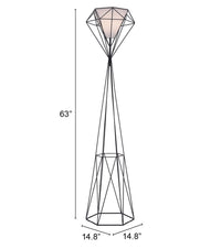 Zuo Modern Delancey Floor Lamp Black