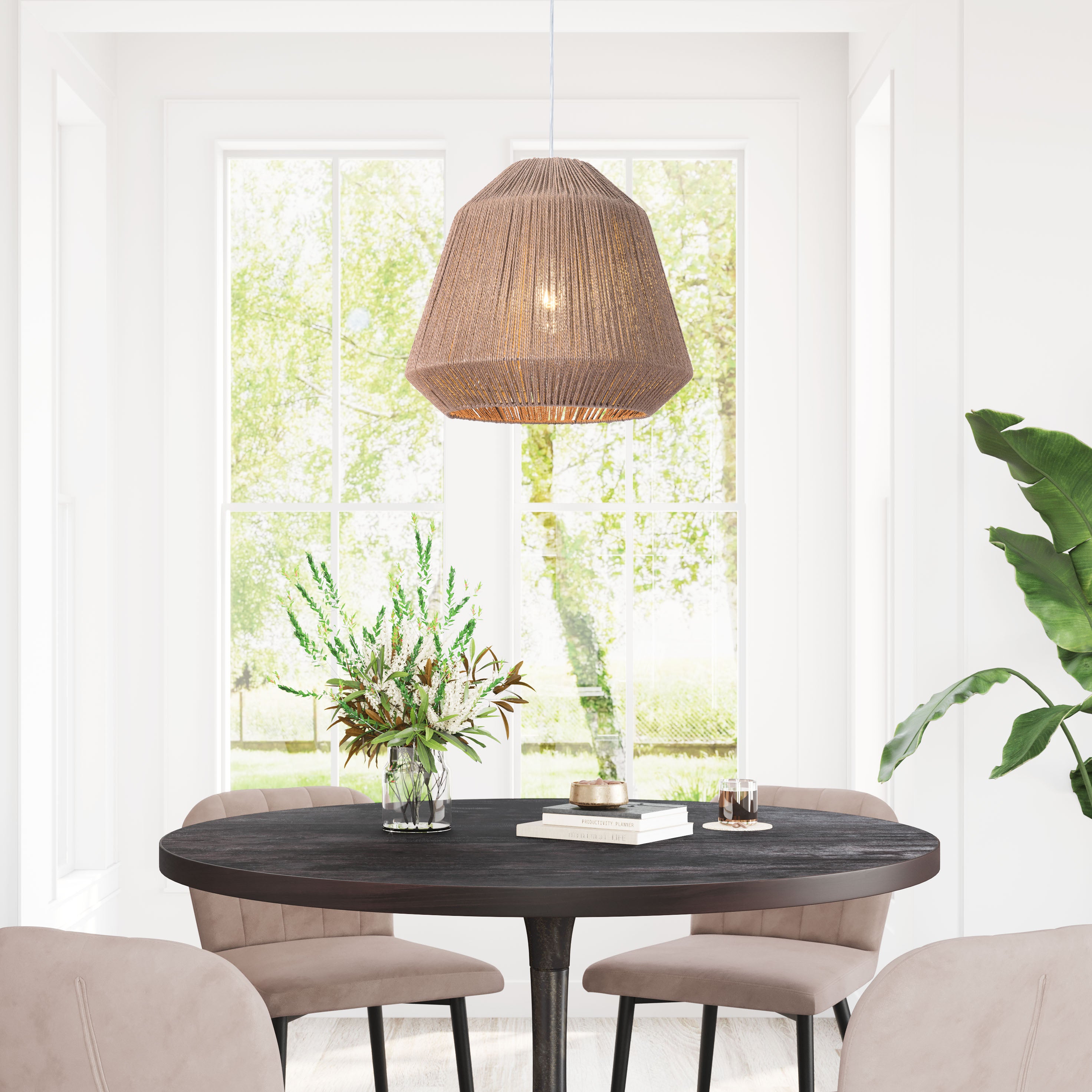 Zuo Modern Impala Ceiling Lamp Brown