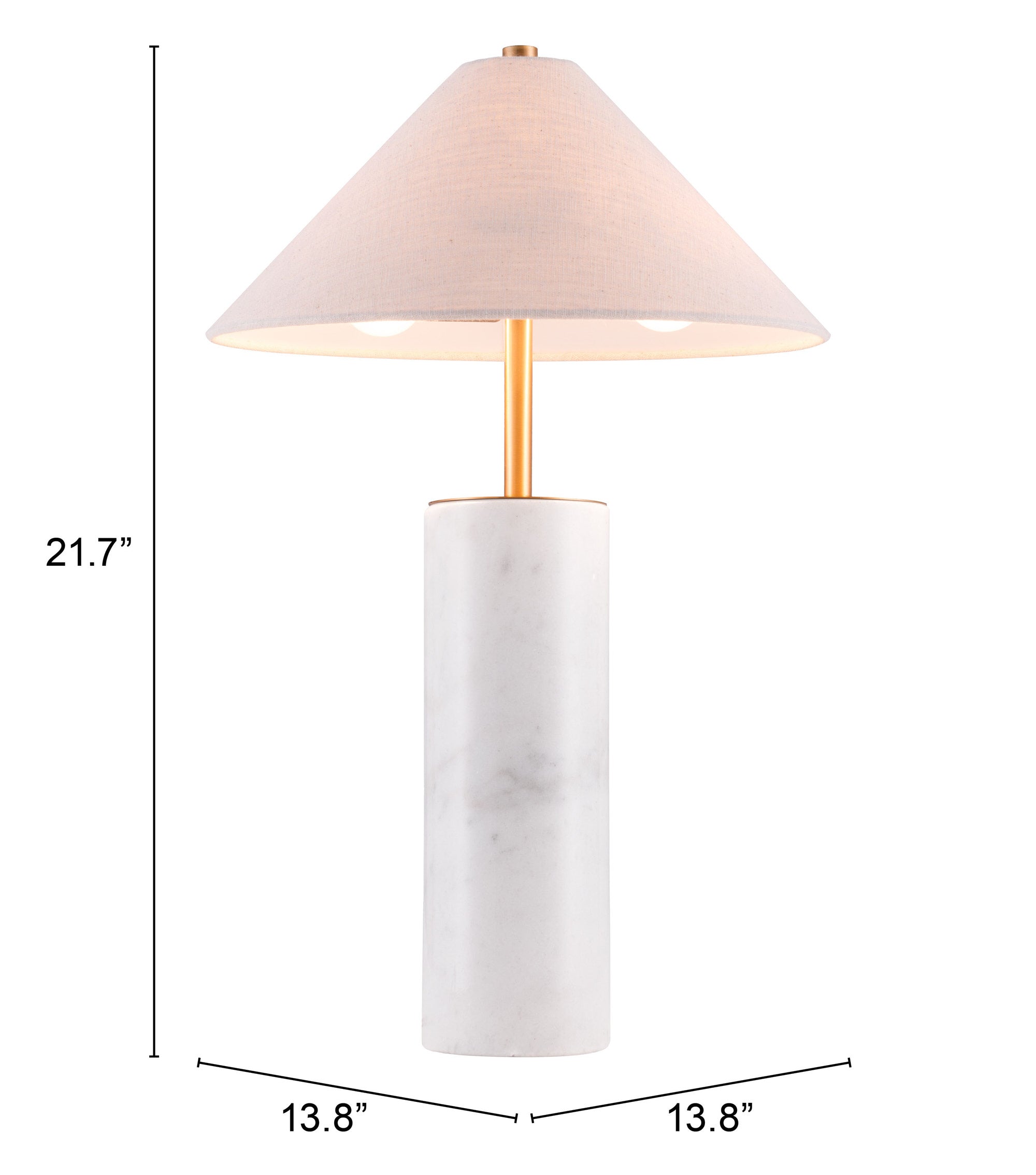 Zuo Modern Ciara Table Lamp Beige And White