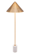 Zuo Modern Bianca Floor Lamp Brass And White
