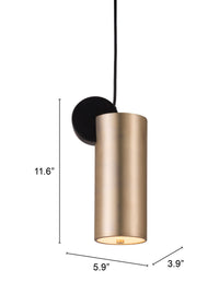 Zuo Modern Martiza Ceiling Lamp Gold And Black