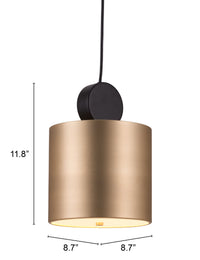 Zuo Modern Myson Ceiling Lamp Gold And Black