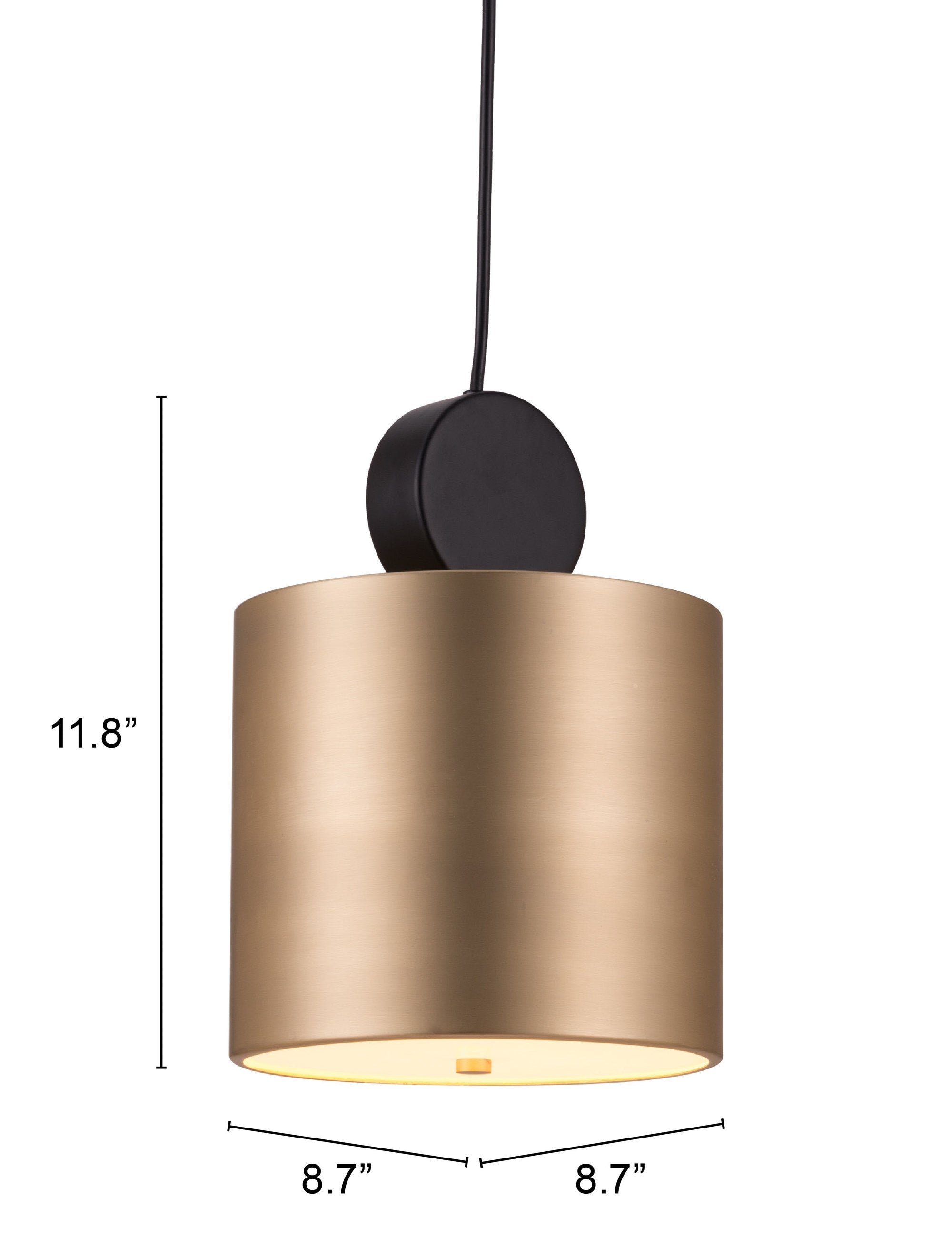 Zuo Modern Myson Ceiling Lamp Gold And Black