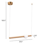 Zuo Modern Adeo Ceiling Lamp Brass